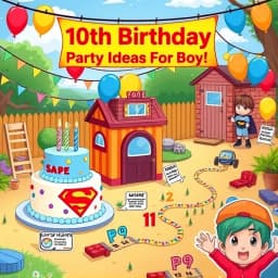 10th Birthday Party Ideas for Boy icon