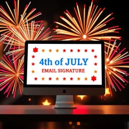 4th of July Email Signature Template icon