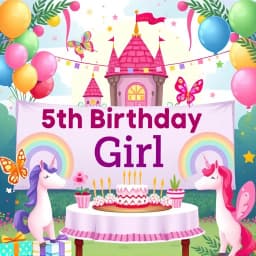 5th Birthday Party Ideas Girl icon