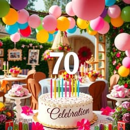 70th Birthday Party Ideas for a Woman icon