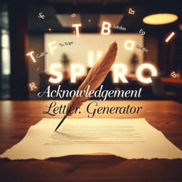 Acknowledgement Letter Generator icon