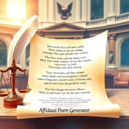 Affidavit Poem Generator icon