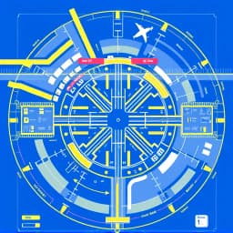 Airport Map Illustration Generator icon