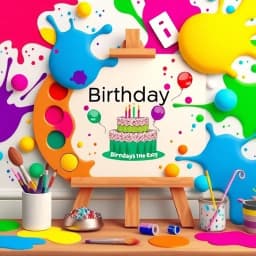 Birthday Painting Ideas Easy icon