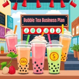 Bubble Tea Business Plan icon
