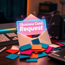 Business Card Request Email Template icon