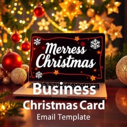 Business Christmas Card Email Template icon