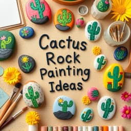 Cactus Rock Painting Ideas icon