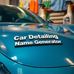 Car Detailing Name Generator icon