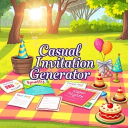 Casual Invitation Generator icon