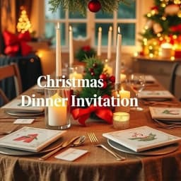 Christmas Dinner Invitation Email Template icon
