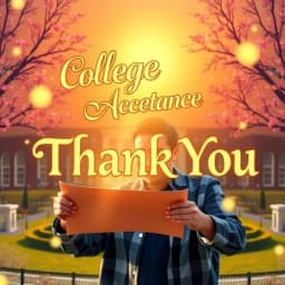 College Acceptance Thank You Letter Generator icon