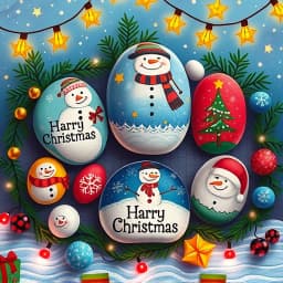 Cool Christmas Rock Painting Ideas icon