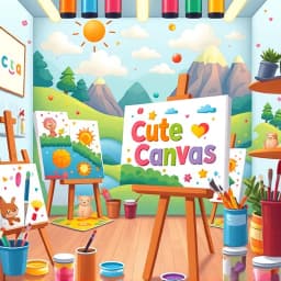 Cute Canvas Cartoon Painting Ideas Easy icon
