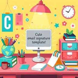 Cute Email Signature Template icon