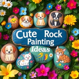 Cute Rock Painting Ideas Animals icon