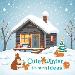 Cute Winter Painting Ideas icon