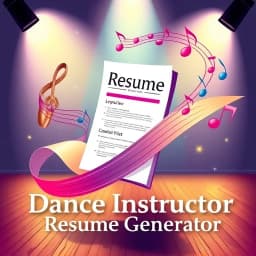 Dance Instructor Resume Generator icon