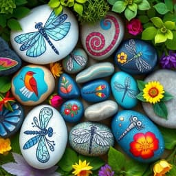 Dragonfly Rock Painting Ideas icon