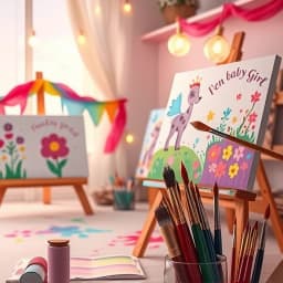 Easy Baby Girl Canvas Painting Ideas icon