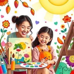 Easy Mother Daughter Painting Ideas icon