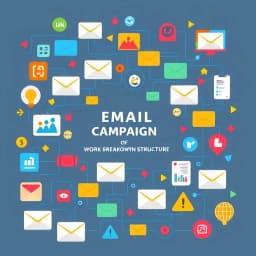 Email Campaign Work Breakdown Structure Template icon