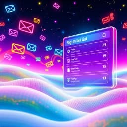 Email Sign In List Template icon