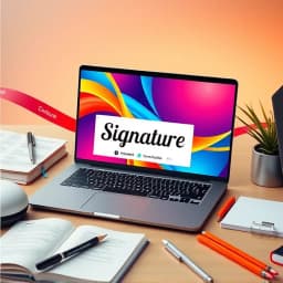 Email Signature Line Template icon