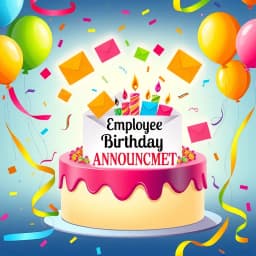 Employee Birthday Announcement Email Template icon