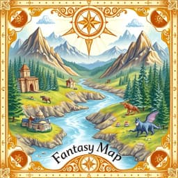 Fantasy Map Illustration Generator icon