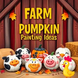 Farm Animal Pumpkin Painting Ideas icon