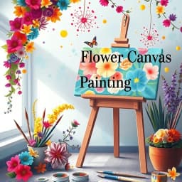 Flower Canvas Painting Ideas icon