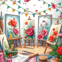 Flowers Painting Ideas icon