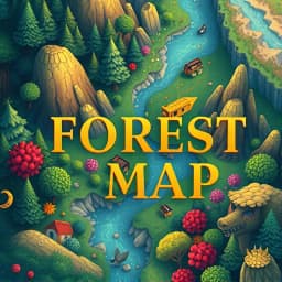Forest Map Illustration Generator icon