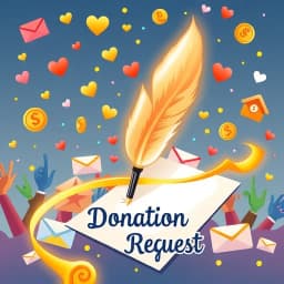 Free AI Donation Request Letter Generator icon