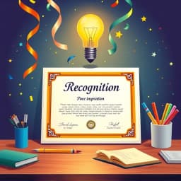 Free AI Employee Recognition Certificate Text Generator icon