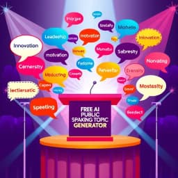 Free AI Public Speaking Topic Generator icon