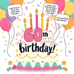 Funny 60th Birthday Quotes Generator icon
