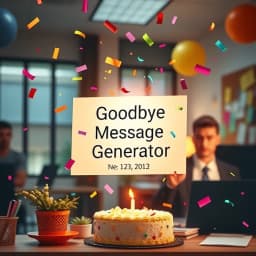 Goodbye Message Generator for Colleagues on Last Working Day icon
