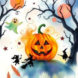 Halloween Watercolor Painting Ideas icon