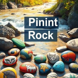 Hand Painted Rock Painting Ideas icon