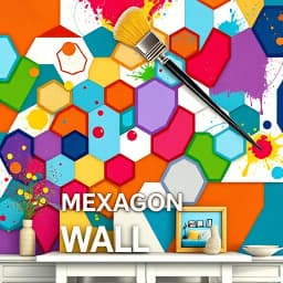 Hexagon Wall Painting Ideas icon