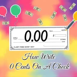 How to Write 0 Cents on a Check icon