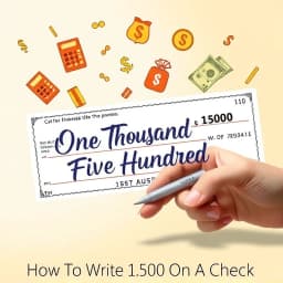 How to Write 1 500 on a Check icon