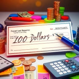 How to Write 100 Dollars on a Check icon