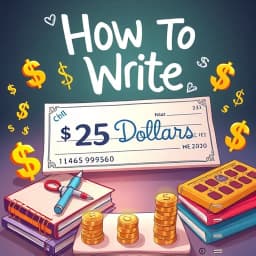 How to Write 25 Dollars on a Check icon