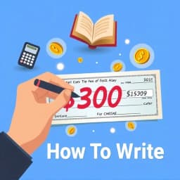 How to Write 300 Dollars on a Check icon