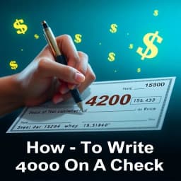 How to Write 4000 on a Check icon