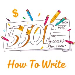 How to Write 500 on Check icon