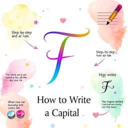 How to Write a Capital F in Cursive icon